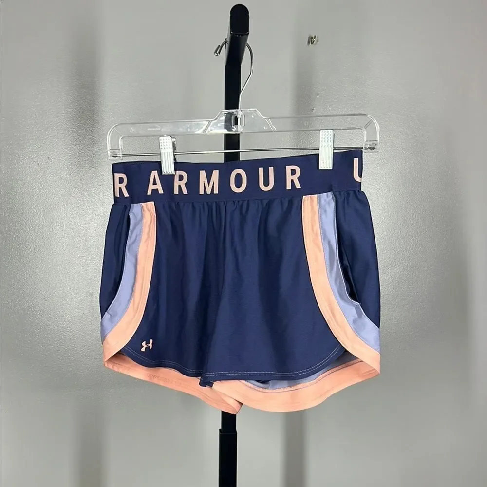 Under Armour Navy and Peach Athletic Shorts